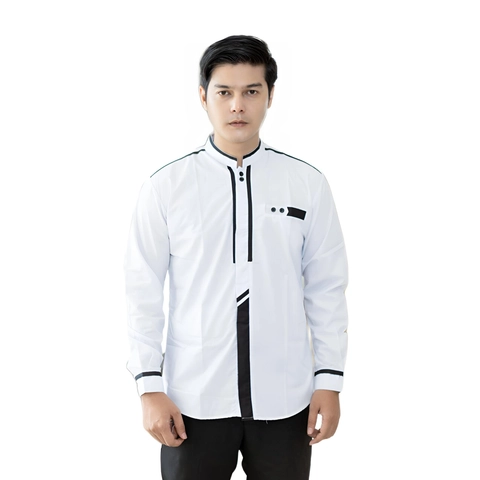 Kois Batik - Baju koko pria modern simpel keren motif katulistiwa