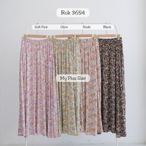 My Plus Size - Rok Payung Flowers Jumbo Wanita 3654/3XL & 5XL