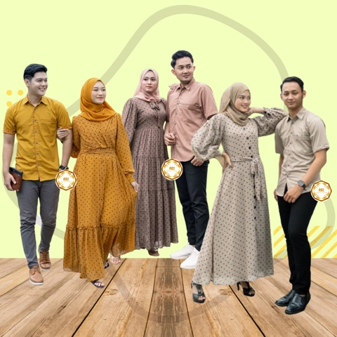 Big Sale Couple Gamis Belinda Premium Kain Babydoll Premium Puring