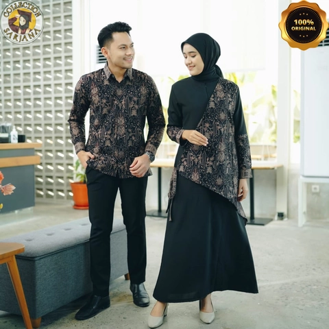 COLLECTION SARJANA - Gamis Batik Couple Dewasa - Premium Series - Katun Primissima Furing (Slimfit)