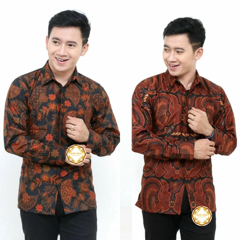 Rambe Batik Indonesia - Batik Kemeja Rambe Batik Indonesia - Batik Printing - Unggul Jaya Tebal Halus dan Tidak Luntur - KU3