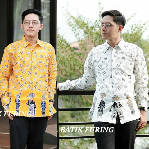 Ks muslim fashion - Kemeja Batik Pria Dewasa BerLapis Furing Menyerap Keringat Nyaman Dipakai Motif pak tejo