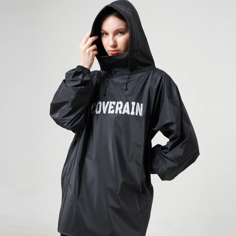 Coverain - Coverain Jas Hujan Hoodie Premium Tebal Elastis