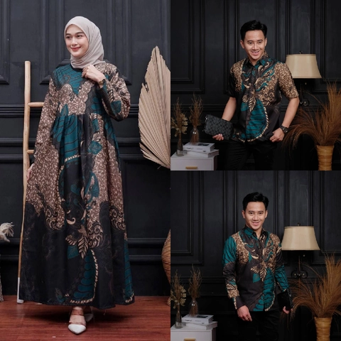Batik Alfin - Baju batik Couple kemejan dan hem gamis motif sangkuriang model kekinian