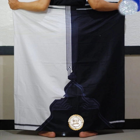 Khisna collection - Sarung HITPUT pria dewasa motif sederhana