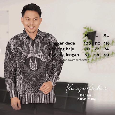 COLLECTION SARJANA - KEMEJA BATIK MODREN - BERBAHAN KATUN PRIMA HALUS - ANDHINI