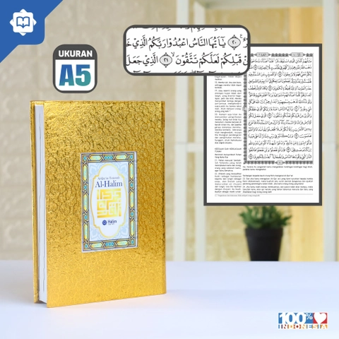 AL-QURAN TERJEMAH AL-HALIM STYLE KLASIK EMAS PERAK UKURAN SEDANG