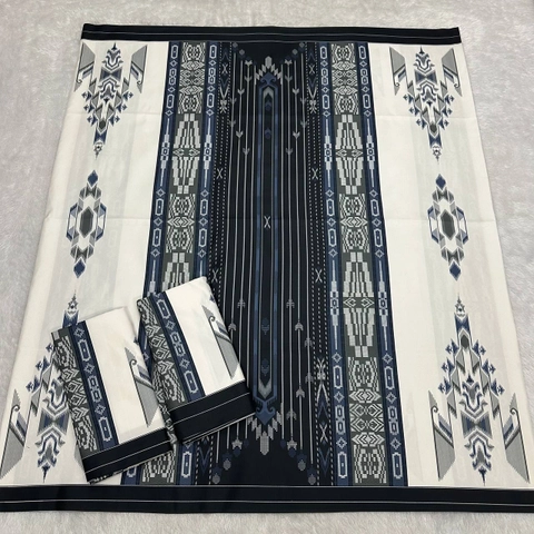 Batik Alfin - Sarung Batik pria dewasa motif BHS putih Modern terbaru nyaman di pakai