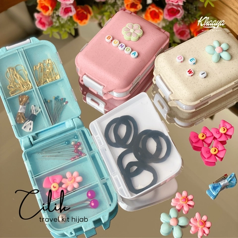Khaaya Collection - Hijab Travel Kit Aksesoris bros big version box jarum