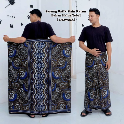 Kois Batik - Sarung Batik Muslim Pria Dewasa Motif Terbaru Kipas Sangat Nyaman dipakai