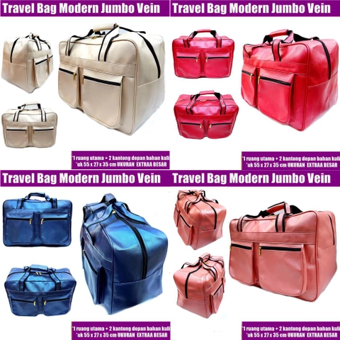 Lanc Fashion - Tas Leather Travel Vein Modern Jumbo