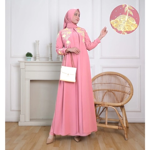 Ladily Apparel - Gamis Ceruty Pink (24 pcs)