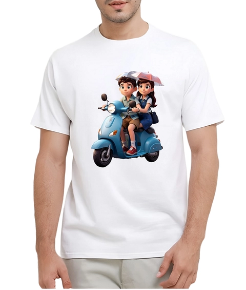 astro - Kaos Pria Gambar 3Dimensi Vespa couple