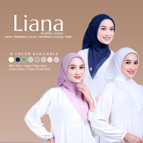 Forall - Forll - Hijab Segiempat Polos Forall - LIANA Waffle Sonic Logo Plat Gold