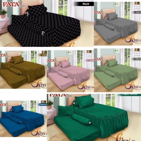 Dylan 19 - Sprei FATA Jaguard Sorong 2in1 Polos Emboss