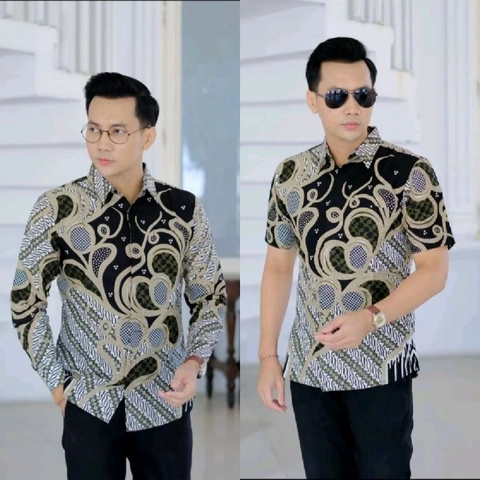 Batik Mafaza - Batik Pria Dewasa Terbaru Kekinian Modern Motif mulyo hijau