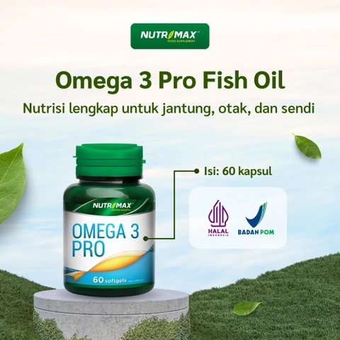 Nutrimax Omega 3 Pro Minyak Ikan Fish Oil Hipertensi Kolesterol Trigliserida Darah Tinggi Jantung