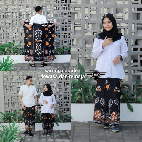 Kois Batik - Sarung couple dewasa dan remaja motif kopi cangkir katun prima