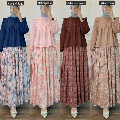 Khisna collection - Set ROK New best NAGITA WANITA ROK FLOWERS