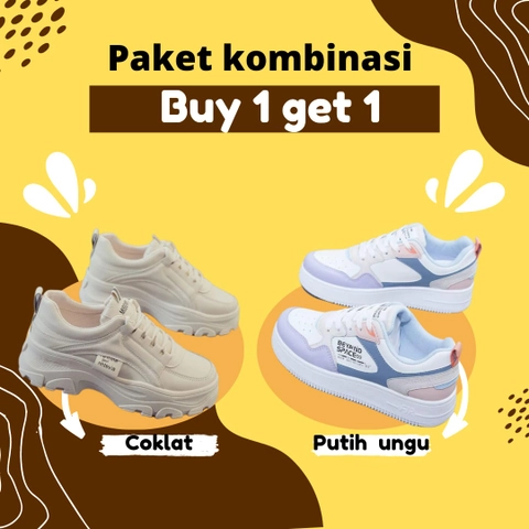 Koekita - Paket Kombinasi Sepatu Kets Sneakers Wanita Sport Nhtevia & Beyond Space Casual