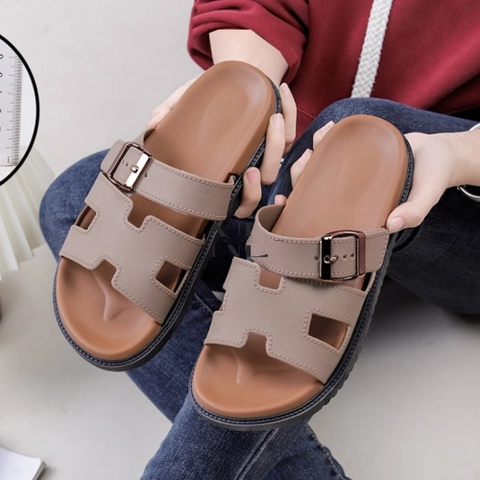 NO LABEL - Sandal Selop Wanita Gesper Aktif Karet Jelly (NL51)
