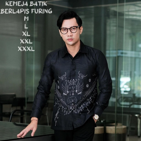 Khisna collection - Kemeja Batik Pria Berlapis Furing Modern Sangat Nyaman dipakai motif wonosari