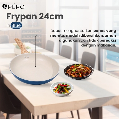 Pero Indonesia - Pero Frypan 24cm Nonstick Biogranite / Wajan Penggorengan Anti Lengket Tanpa Minyak Granite Ukuran 2