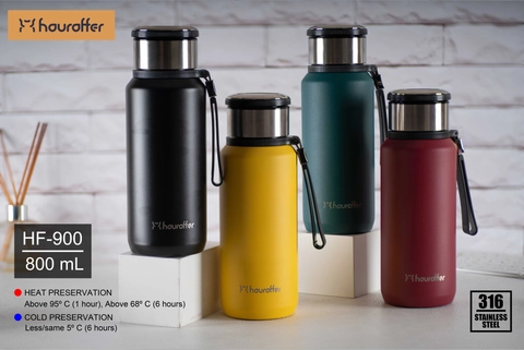 Houroffer Tumbler 800 ML Hot & Cold Preservation Stainless SUS 316 Botol Minum With Handle HF-900