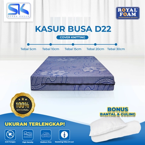 SERBA KASUR - Kasur Busa ROYAL FOAM Cover Knitting Density 22 Garansi 15 Tahun