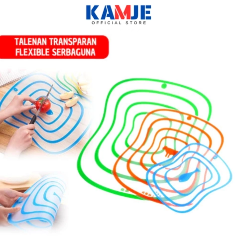 KAMJE Talenan Dapur Plastik Transparan Anti Jamur Anti Slip Cutting Board Aesthetic Serbaguna KMJ265
