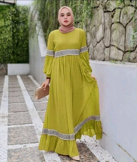 Bursanekashop - gamis anjani dress / gamis wanita muslim arabian