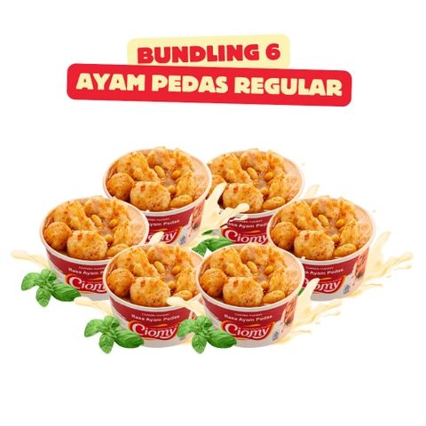 Makanan Paket Bundling 6 Cuanki Chicken Spicy Cup Reguler