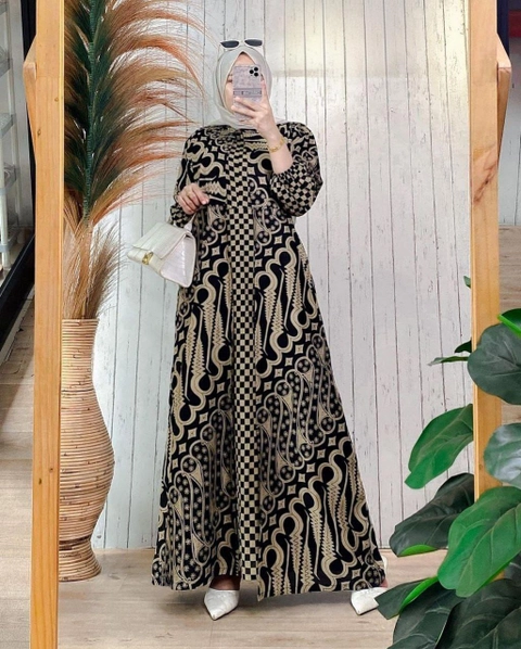 Ks muslim fashion - Gamis Batik Wanita Syari Kekinian Modern Banyak Varian