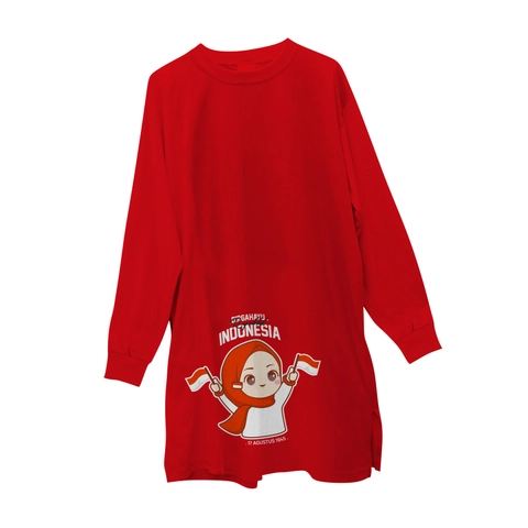South Legend - Hijasku Kaos Tunik Dewasa 17 Agustus Custom Merah Putih SL005