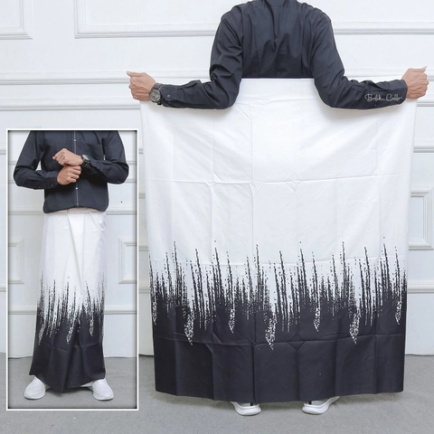 Batik Alfin - Sarung Batik pria dewasa motif Palestina modern terbaru bagus banget free peci rajut putih