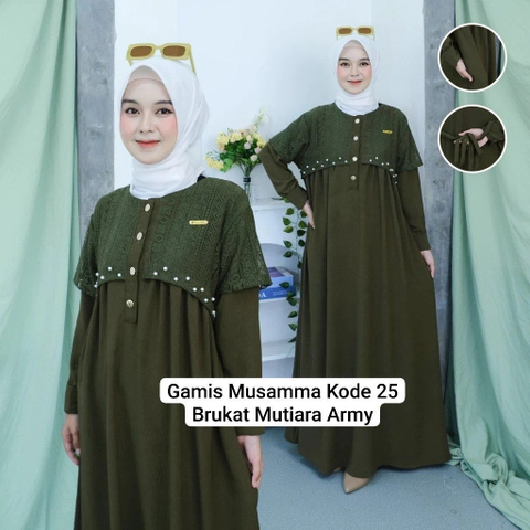 Henfa.id - Gamis Terbaru/Gamis Musamma 25/Gamis Crinkle/Gamis Kondangan/Gamis Pesta/Gamis Brokat/Gamis Mutiara