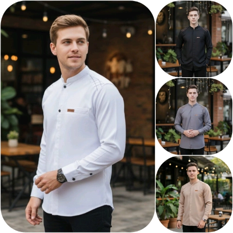 Kois Batik - New Baju Koko pria lengan panjang terbaru simpel free peci rajut motif rubby