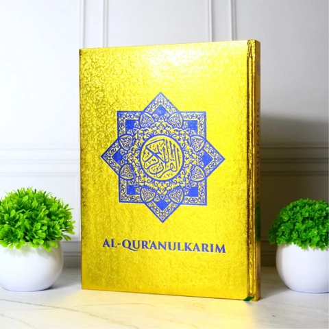 Gema Risalah - Alquran Cover Emas A4 Khat Bombay Premium HVS 21x30cm Non Terjemah