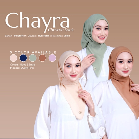 Forall - Jilbab Segiempat Polos Forall - CHAYRA Chevron Sonic Logo Plat Gold