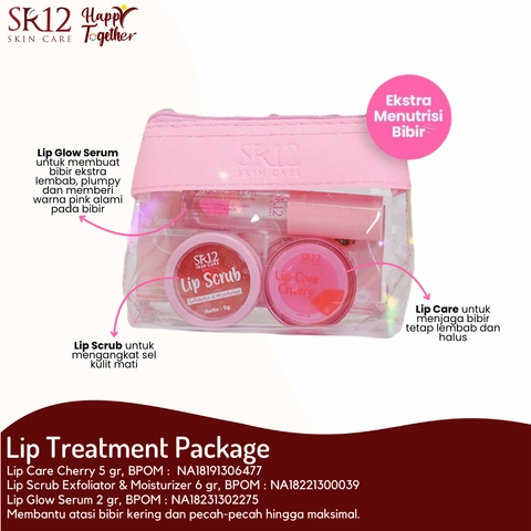 SR12 Lip Treatment Package Lip Scrub Lip Care Lip Glow Serum Merawat Bibir Sehat