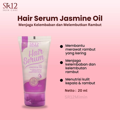 SR12 Indonesia - SR12 Hair Serum Jasmine Oil Melembabkan dan Melembutkan Rambut