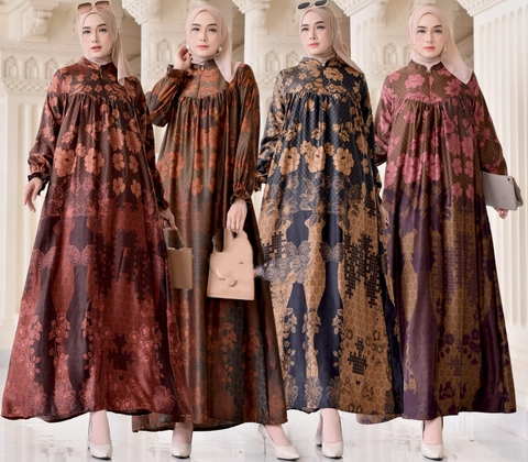 Celin Fashion [TA] - Gamis Lidya motif bunga