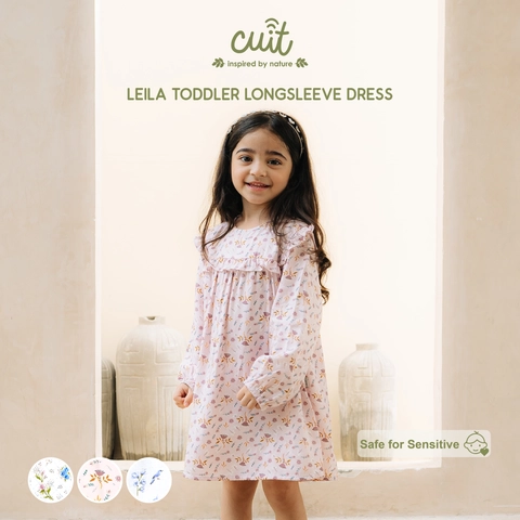 Kintakun Baby - [RAYA SERIES] KINTAKUN BABY X CUIT Leila Dress Anak Perempuan Tangan Panjang Motif Bunga