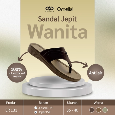 Odillon - Ornella - ER 131 / Sandal Jepit Wanita Casual