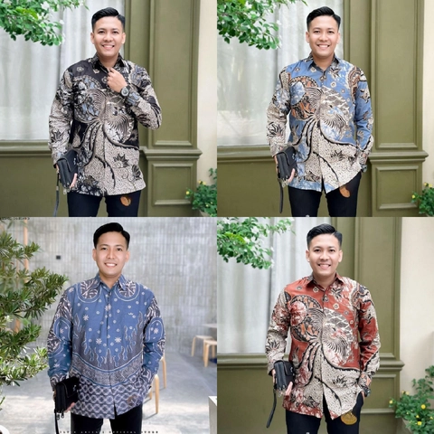Batik Alfin - Kemejan Batik pria dewasa Lengan panjang model terbaru cocok untuk krja kantor