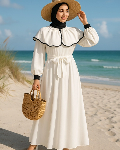 Lusianasae - Arabesque Dress Busui Friendly Pantai bahan katun dolby