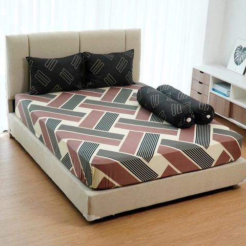 Kintakun - Sprei Dluxe Tiwi Microtex Minimalis Coklat