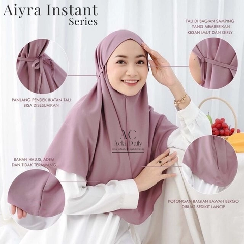 Acla Daily - Jilbab Bergo Aiyra Instan Series Diamond Stretch