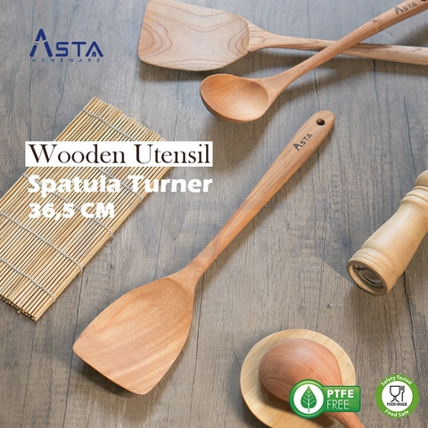 Asta Spatula Kayu Sutil Masak Turner Tebal Premium 36 cm