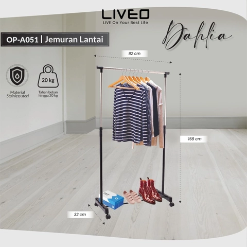 One Pro - Rak Gantungan Baju Dahlia Onepro OP-A051 / Standing Hanger Serba Guna